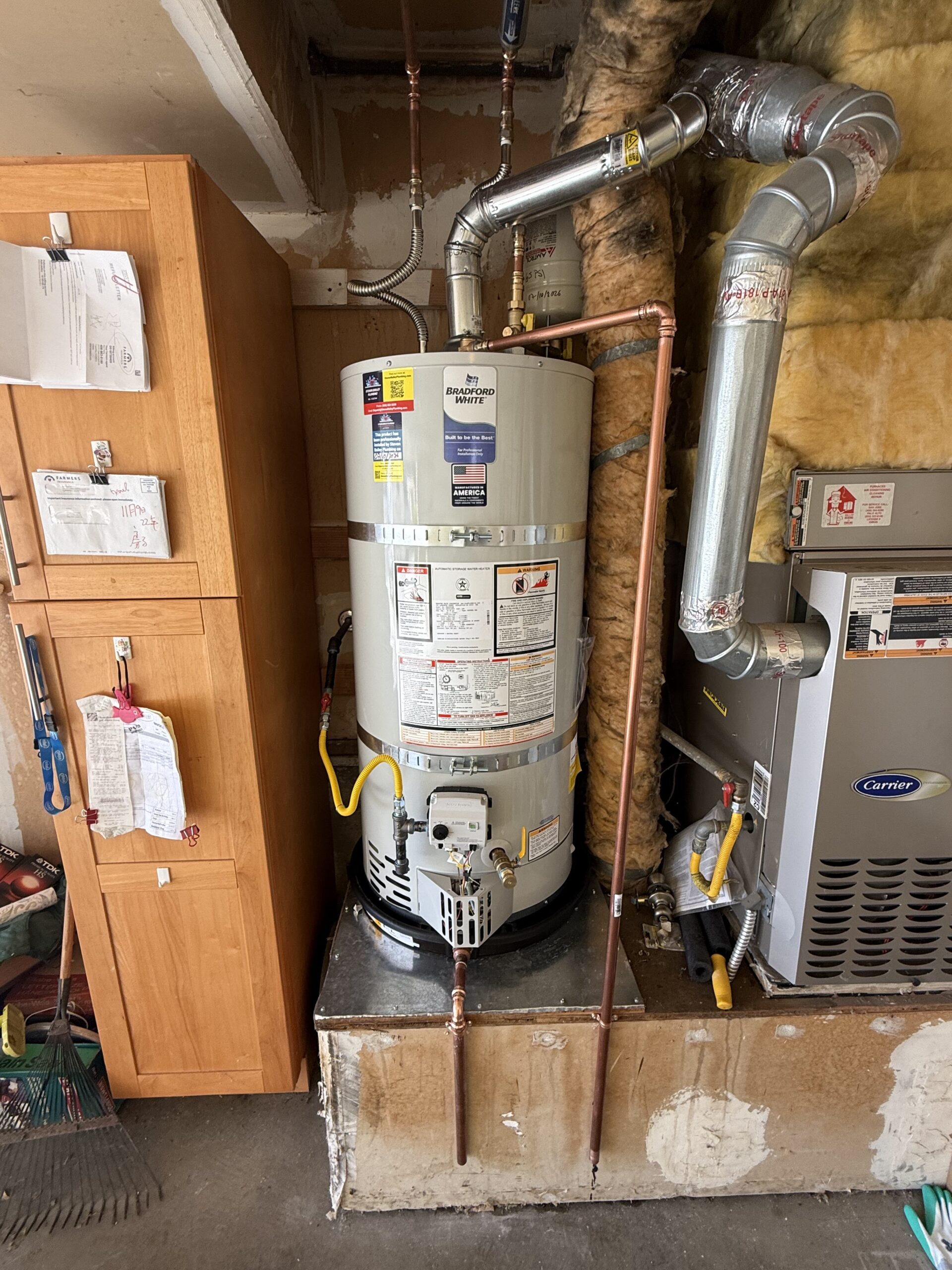 Residential water heater installation in San Francisco home